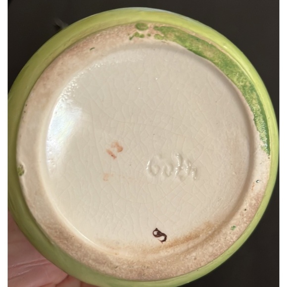 Antique Victorian Flower Pig with pink roses - Picture 6 of 6